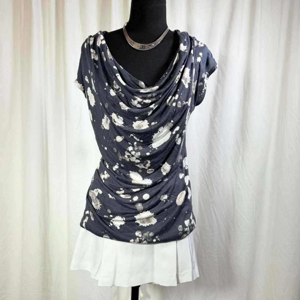 Simply Vera Vera Wang Abstract Drape Top – Size S